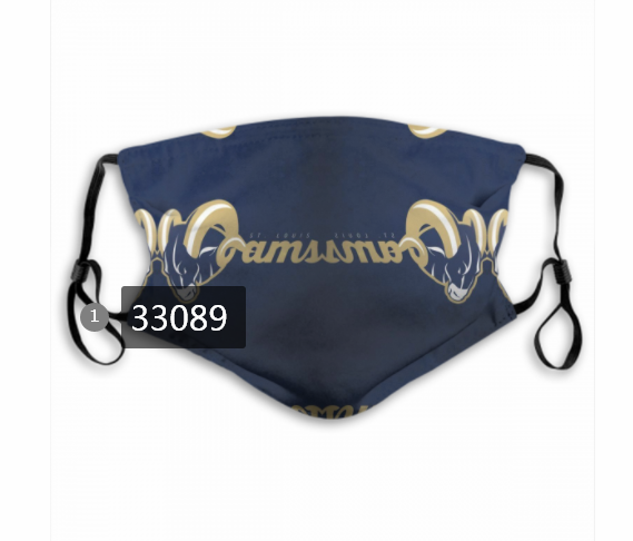 New 2021 NFL Los Angeles Rams #21 Dust mask with filter->nfl dust mask->Sports Accessory